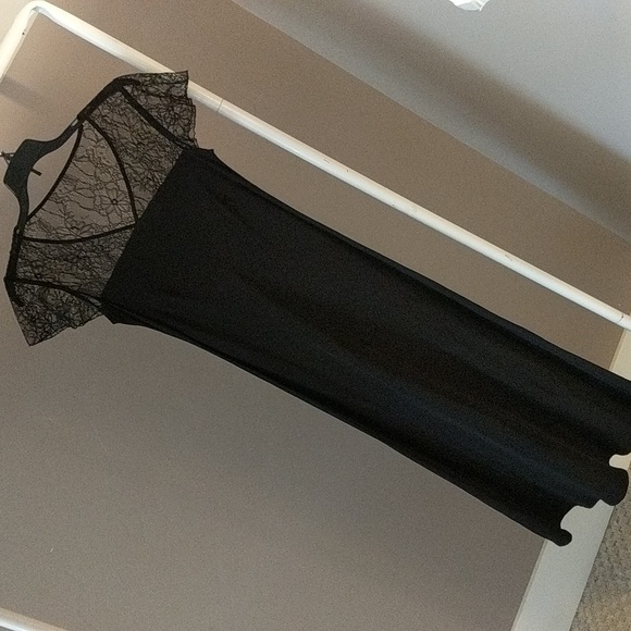Laura Ashley Dresses & Skirts - 90s Laura Ashley black & lace dress